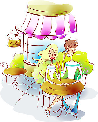 EPS 주간 커플 여자 남자 행복 감정 음료 데이트 일러스트 사랑 사람 야외 두명 하이앵글 카페 로맨틱 차 차마시기 국내일러스트 자연요소 뷰포인트 컨셉 관계 상점 마시기 파일형식 벡터