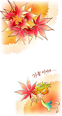 EPS 사계절 계절 여자 초등학생 어린이 단풍 일러스트 상상 자연 요정 한명 사람 소녀 야외 가을 나뭇가지 여자만 여자한명만 어린이만 소녀만 소녀한명만 국내일러스트 나무 1 학생 잎 생태계 파일형식 벡터