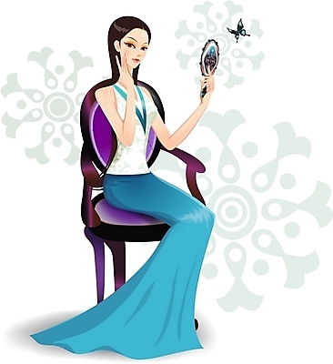 EPS 모델 문양 우먼라이프 여자 아시아 나비 의자 일러스트 한명 사람 20대 성인 뷰티 거울 한국인 우아함 단아함 여자만 여자한명만 성인여자만 청년만 청년여자만 성인한명만 청년여자한명만 성인여자한명만 성인만 국내일러스트 1 라이프스타일 나라 가구 곤충 컨셉 동양인 청년 파일형식 벡터