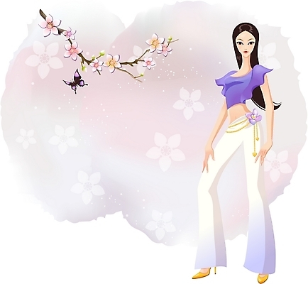 EPS 모델 우먼라이프 여자 패션 꽃 아시아 나비 백그라운드 일러스트 한명 사람 20대 성인 뷰티 한국인 우아함 단아함 여자만 여자한명만 성인여자만 청년만 청년여자만 성인한명만 청년여자한명만 성인여자한명만 성인만 국내일러스트 식물 1 라이프스타일 나라 곤충 컨셉 동양인 청년 파일형식 벡터