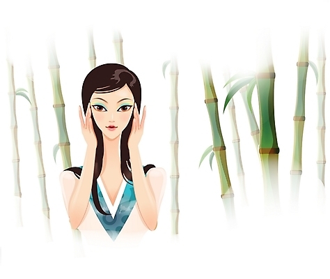 EPS 모델 우먼라이프 여자 아시아 일러스트 한명 사람 20대 성인 뷰티 한국인 우아함 대나무 미인 단아함 페이스요가 여자만 여자한명만 성인여자만 청년만 청년여자만 성인한명만 청년여자한명만 성인여자한명만 성인만 국내일러스트 나무 1 라이프스타일 나라 컨셉 요가 동양인 청년 파일형식 벡터