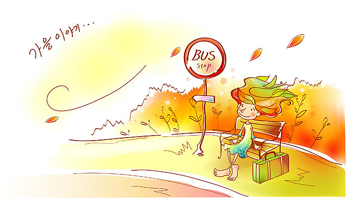 EPS 나무 사계절 계절 여자 길 초등학생 어린이 단풍 낙엽 벤치 일러스트 교통시설 상상 자연 바람 요정 한명 사람 소녀 야외 여행가방 가을 버스정류장 여자만 여자한명만 어린이만 소녀만 소녀한명만 국내일러스트 자연요소 식물 1 학생 교통 잎 의자 가방 날씨 역 시설 생태계 파일형식 벡터