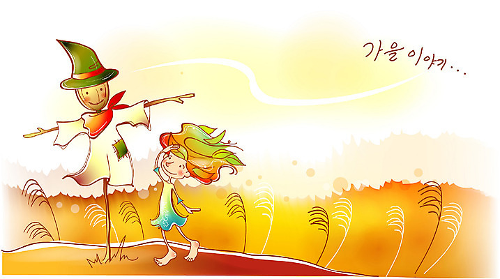 EPS 사계절 계절 여자 초등학생 어린이 단풍 일러스트 상상 자연 요정 갈대 한명 사람 소녀 야외 가을 인사 허수아비 갈대밭 여자만 여자한명만 어린이만 소녀만 소녀한명만 국내일러스트 식물 1 학생 잎 농업 예절 생태계 파일형식 벡터 갈대_식물