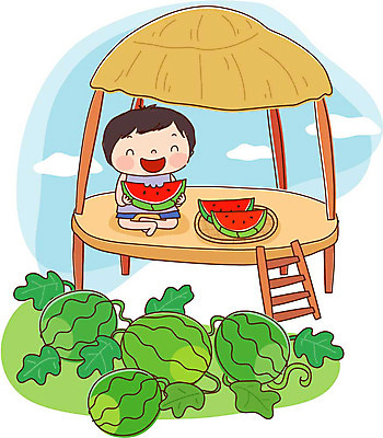 EPS 주간 전신 계절 남자 어린이라이프 초등학생 어린이 일러스트 수박 한명 사람 앉기 소년 야외 여름 원두막 남자만 남자한명만 어린이만 소년만 소년한명만 국내일러스트 자연요소 1 학생 라이프스타일 과일 모션 파일형식 벡터