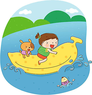 EPS 주간 전신 여자 어린이라이프 초등학생 어린이 여행 일러스트 휴가 한명 사람 앉기 소녀 야외 여름휴가 바캉스 반려동물 개 강아지 바나나보트 여자만 여자한명만 어린이만 소녀만 소녀한명만 국내일러스트 자연요소 동물 1 학생 라이프스타일 포유류 모션 보트 파일형식 벡터 여름_계절