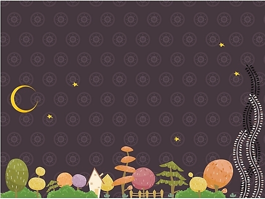 EPS 자연요소 나무 사계절 계절 별 백그라운드 일러스트 자연 밤하늘 주택 알림판 사람없음 야외 울타리 달 가을 야간 초승달 가을배경 국내일러스트 식물 하늘 건물 담장 생태계 파일형식 벡터 가을_계절