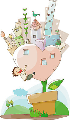 EPS 식물 남자 건축 행복 화분 초등학생 어린이 일러스트 주택 사랑 한명 사람 소년 건물 마을 하트 도시 남자만 남자한명만 어린이만 소년만 소년한명만 국내일러스트 모양 1 학생 건축물 감정 파일형식 벡터