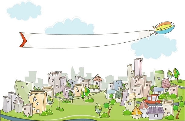 EPS 주간 나무 배너템플릿 건축 일러스트 자동차 하늘 주택 풍경 사람없음 야외 건물 마을 현수막 열기구 도시 마을전경 국내일러스트 자연요소 식물 템플릿 건축물 배너 육상교통 항공교통 파일형식 벡터