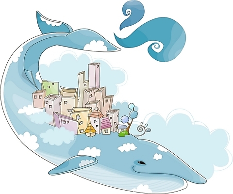 EPS 나무 구름 일러스트 하늘 주택 풍경 사람없음 건물 마을 희망 도시 고래 돌고래 비전 국내일러스트 자연요소 식물 건축물 감정 포유류 수중동물 파일형식 벡터