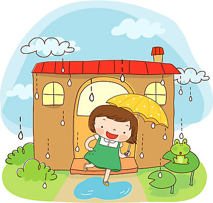 EPS 전신 여자 어린이라이프 초등학생 어린이 일러스트 우산 자연 주택 한명 서기 사람 소녀 야외 비 소서 여자만 여자한명만 어린이만 소녀만 소녀한명만 국내일러스트 자연요소 1 학생 라이프스타일 모션 날씨 건물 여름 절기 생태계 파일형식 벡터