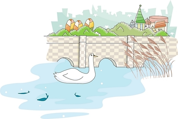 EPS 주간 동물 척추동물 사계절 계절 백그라운드 일러스트 자연 조류 동화 갈대 풍경 사람없음 야외 강 가을 백조 메르헨 가교 가을배경 국내일러스트 자연요소 식물 건축물 생태계 파일형식 벡터 가을_계절