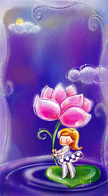 PSD 구름 여자 꽃 행복 일러스트 상상 청소년 페인터 연꽃 한명 사람 10대 판타지 연못 연잎 여자만 여자한명만 십대만 십대여자만 십대여자한명만 국내일러스트 자연요소 식물 1 감정 잎 페인팅 파일형식