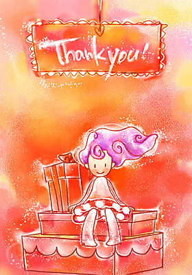 PSD 여자 행복 일러스트 상상 청소년 페인터 선물 한명 사람 10대 선물상자 판타지 감사카드 감사 여자만 여자한명만 십대만 십대여자만 십대여자한명만 국내일러스트 카드프레임 1 감정 페인팅 카드_감사 프레임 상자 파일형식