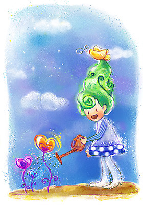 주간 PSD 식물 구름 여자 행복 나비 일러스트 상상 청소년 페인터 한명 사람 야외 10대 판타지 물뿌리개 물주기 하트나무 여자만 여자한명만 십대만 십대여자만 십대여자한명만 국내일러스트 자연요소 나무 1 감정 곤충 모션 페인팅 파일형식