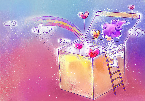 PSD 구름 여자 행복 무지개 일러스트 사다리 상상 청소년 페인터 한명 사람 10대 선물상자 판타지 상자 꿈 하트 비 호기심 여자만 여자한명만 십대만 십대여자만 십대여자한명만 국내일러스트 자연요소 모양 1 감정 컨셉 페인팅 날씨 선물 도구 파일형식