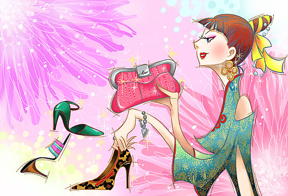 전신 PSD 모델 우먼라이프 라이프스타일 여자 패션 구두 포즈 일러스트 팔찌 페인터 한명 사람 20대 성인 쇼핑 귀걸이 핸드백 샌들 치파오 여자만 여자한명만 성인여자만 청년만 청년여자만 성인한명만 청년여자한명만 성인여자한명만 성인만 국내일러스트 1 신발 가방 장신구 페인팅 청년 생활 전통의상 파일형식