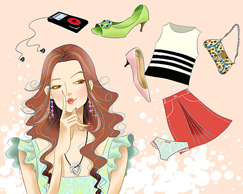 PSD 우먼라이프 라이프스타일 긴머리 여자 패션 구두 가방 일러스트 페인터 한명 사람 상반신 20대 성인 쇼핑 치마 핸드백 MP3 고민 팬티 여자만 여자한명만 성인여자만 청년만 청년여자만 성인한명만 청년여자한명만 성인여자한명만 성인만 국내일러스트 1 헤어스타일 잡화 감정 신발 페인팅 하의 청년 생활 전자제품 속옷 파일형식