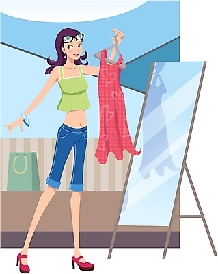 EPS 전신 원피스 여자 안경 일러스트 실내 한명 서기 사람 20대 성인 쇼핑 선글라스 쇼핑백 상점 거울 여자만 여자한명만 성인여자만 청년만 청년여자만 성인한명만 청년여자한명만 성인여자한명만 성인만 국내일러스트 1 잡화 옷 가방 모션 청년 내부 파일형식 벡터