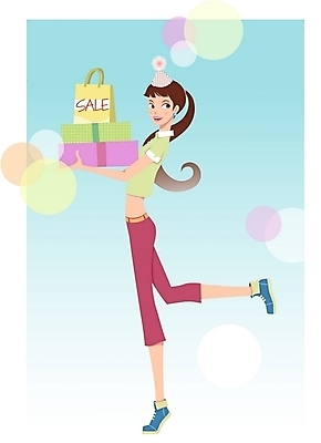 EPS 전신 모델 여자 포즈 일러스트 선물 한명 서기 사람 이벤트 20대 성인 선물상자 쇼핑 상자 세일 고깔모자 여자만 여자한명만 성인여자만 청년만 청년여자만 성인한명만 청년여자한명만 성인여자한명만 성인만 국내일러스트 모자_잡화 1 모션 청년 파일형식 벡터