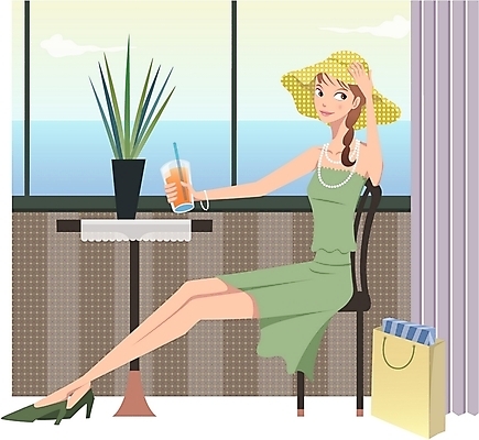 EPS 전신 모자 여자 화분 음료 의자 일러스트 창문 탁자 휴식 실내 한명 사람 앉기 20대 성인 쇼핑 쇼핑백 여자만 여자한명만 성인여자만 청년만 청년여자만 성인한명만 청년여자한명만 성인여자한명만 성인만 국내일러스트 1 잡화 가구 컨셉 가방 모션 청년 내부 파일형식 벡터