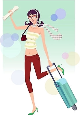 EPS 전신 여자 종이 여행 일러스트 휴가 한명 서기 사람 20대 성인 여름휴가 바캉스 여행가방 핸드백 여자만 여자한명만 성인여자만 청년만 청년여자만 성인한명만 청년여자한명만 성인여자한명만 성인만 국내일러스트 1 가방 모션 청년 파일형식 벡터 여름_계절