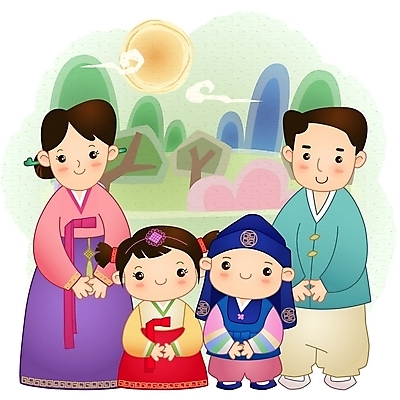 EPS 주간 전신 전통 계절 여자 명절 남자 일러스트 가족 서기 사람 여러명 야외 추석 화목 가을 한복 국내일러스트 자연요소 한국전통 기념일 다수 컨셉 관계 모션 전통의상 파일형식 벡터