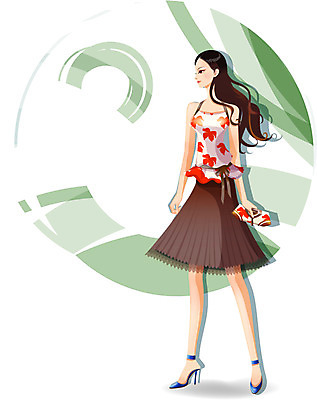 EPS 모델 긴머리 여자 패션 구두 일러스트 한명 사람 이벤트 20대 성인 치마 뷰티 핸드백 하이힐 여자만 여자한명만 성인여자만 청년만 청년여자만 성인한명만 청년여자한명만 성인여자한명만 성인만 국내일러스트 1 헤어스타일 신발 가방 하의 청년 여성화 파일형식 벡터