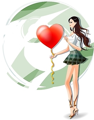 EPS 모델 긴머리 여자 구두 일러스트 한명 사람 이벤트 20대 성인 뷰티 미니스커트 하트 하이힐 알림 하트풍선 풍선 여자만 여자한명만 성인여자만 청년만 청년여자만 성인한명만 청년여자한명만 성인여자한명만 성인만 국내일러스트 모양 1 헤어스타일 신발 청년 치마 여성화 파일형식 벡터