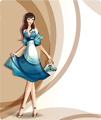 EPS 모델 긴머리 원피스 여자 패션 구두 일러스트 한명 사람 이벤트 20대 성인 뷰티 핸드백 하이힐 여자만 여자한명만 성인여자만 청년만 청년여자만 성인한명만 청년여자한명만 성인여자한명만 성인만 국내일러스트 1 헤어스타일 옷 신발 가방 청년 여성화 파일형식 벡터