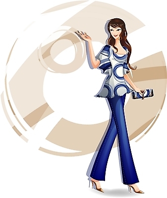 EPS 모델 긴머리 여자 패션 구두 일러스트 바지 한명 사람 이벤트 20대 성인 뷰티 지갑 하이힐 블라우스 여자만 여자한명만 성인여자만 청년만 청년여자만 성인한명만 청년여자한명만 성인여자한명만 성인만 국내일러스트 1 헤어스타일 신발 상의 하의 청년 여성화 파일형식 벡터