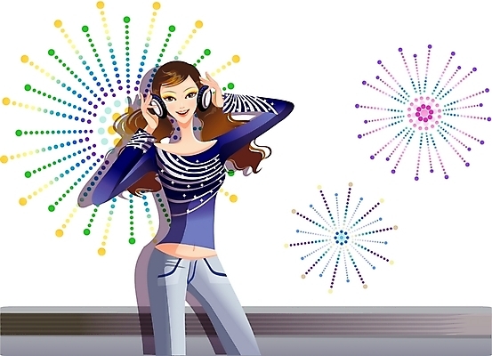 EPS 모델 긴머리 여자 패션 음악 일러스트 바지 불꽃놀이 한명 사람 이벤트 20대 성인 뷰티 축제 헤드셋 여자만 여자한명만 성인여자만 청년만 청년여자만 성인한명만 청년여자한명만 성인여자한명만 성인만 국내일러스트 1 헤어스타일 음향기기 놀이 하의 문화예술 청년 헤드폰 파일형식 벡터