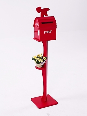 포토 JPG 스튜디오촬영 꽃 화분 포즈 실내 누끼 사람없음 빨간색 세로 우체통 오브젝트 국내포토 식물 컬러 내부 파일형식