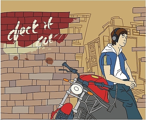 EPS 라이프스타일 남자 음악 일러스트 휴식 한명 사람 20대 성인 취미 야외 라이프 음악감상 오토바이 남자만 남자한명만 성인남자만 청년만 청년남자만 청년남자한명만 성인한명만 성인남자한명만 성인만 국내일러스트 1 컨셉 문화예술 청년 생활 바이크 감상 파일형식 벡터