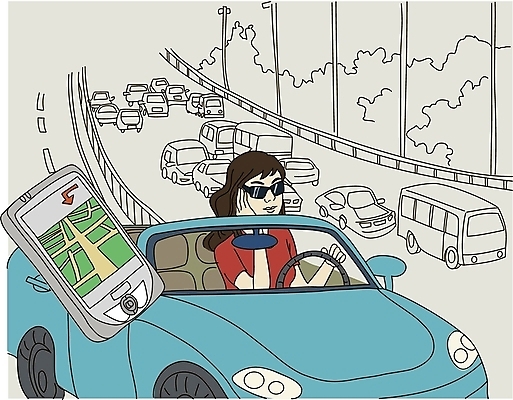 EPS 라이프스타일 여자 도로 여행 교통 일러스트 교통시설 자동차 휴가 한명 사람 20대 성인 야외 드라이브 운전 네비게이션 러시아워 여자만 여자한명만 성인여자만 청년만 청년여자만 성인한명만 청년여자한명만 성인여자한명만 성인만 국내일러스트 1 길 육상교통 모션 청년 생활 시설 파일형식 벡터