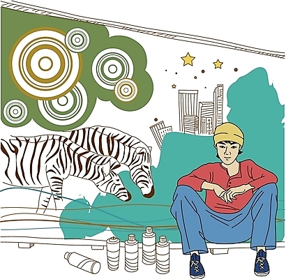 EPS 라이프스타일 남자 예술 일러스트 휴식 한명 사람 20대 성인 취미 라이프 그래피티 벽화 그림 얼룩말 락카 스프레이락카 남자만 남자한명만 성인남자만 청년만 청년남자만 청년남자한명만 성인한명만 성인남자한명만 성인만 국내일러스트 1 컨셉 청년 생활 말_동물 낙서 파일형식 벡터