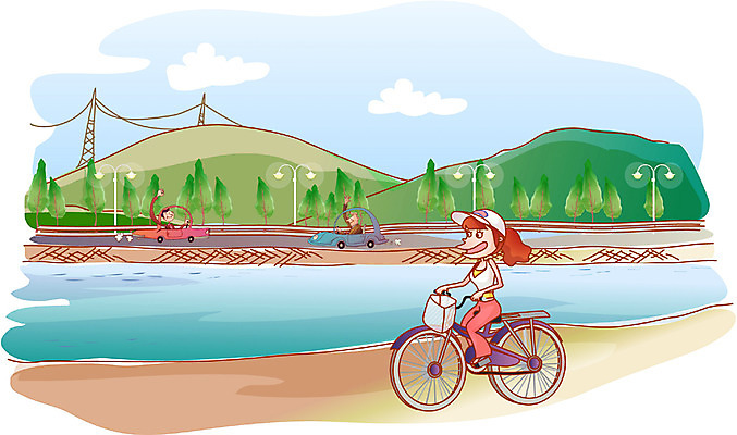 EPS 주간 라이프스타일 계절 여자 일러스트 자동차 한명 사람 20대 성인 취미 야외 여름 레포츠 강 자전거 승차 여자만 여자한명만 성인여자만 청년만 청년여자만 성인한명만 청년여자한명만 성인여자한명만 성인만 국내일러스트 자연요소 1 육상교통 모션 레저 청년 생활 바이크 파일형식 벡터