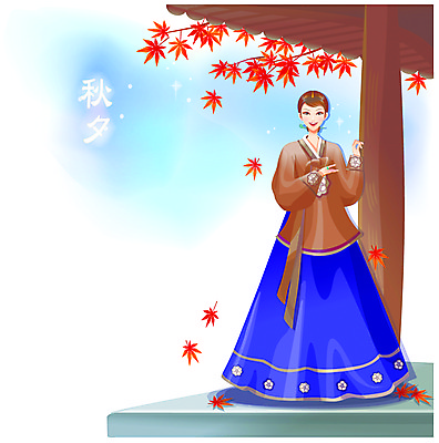 EPS 한국전통 전통 사계절 계절 여자 명절 단풍 낙엽 일러스트 한명 사람 20대 성인 야외 뷰티 추석 가을 한복 여자만 여자한명만 성인여자만 청년만 청년여자만 성인한명만 청년여자한명만 성인여자한명만 성인만 국내일러스트 1 기념일 잎 한국 청년 전통의상 파일형식 벡터