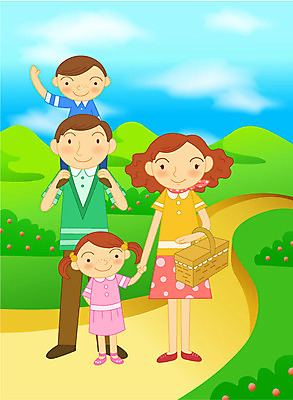 EPS 주간 여자 기념일 남자 행복 어린이 여행 일러스트 가족 사람 여러명 야외 소풍 기쁨 어린이날 어린이만 국내일러스트 자연요소 감정 다수 관계 이벤트 야외활동 파일형식 벡터