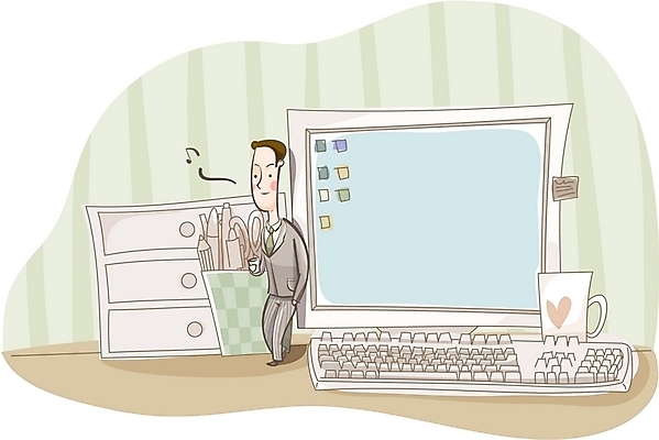 EPS 남자 일러스트 회사 비즈니스 휴식 실내 한명 사람 20대 성인 컴퓨터 사무실 직장인 비즈니스맨 책상 남자만 남자한명만 성인남자만 청년만 청년남자만 청년남자한명만 성인한명만 성인남자한명만 성인만 국내일러스트 직업 1 가구 컨셉 청년 내부 전자제품 파일형식 벡터