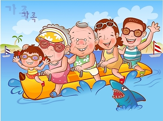 EPS 주간 라이프스타일 계절 여자 할아버지 남자 딸 행복 할머니 어린이 일러스트 가족 엄마 날씨 휴가 대가족 사람 여러명 야외 여름 레포츠 여름휴가 바캉스 부모 맑음 화목 자녀 수상스포츠 아빠 즐거움 상어 바나나보트 국내일러스트 자연요소 노년 감정 스포츠 다수 컨셉 관계 레저 어류 생활 보트 파일형식 벡터 여름_계절