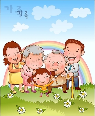 EPS 주간 라이프스타일 여자 할아버지 남자 딸 행복 할머니 어린이 무지개 일러스트 가족 엄마 날씨 대가족 사람 여러명 야외 부모 맑음 화목 자녀 아빠 즐거움 국내일러스트 자연요소 노년 감정 다수 컨셉 관계 생활 파일형식 벡터