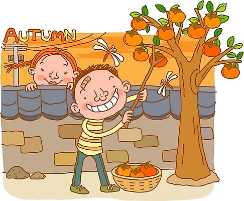 EPS 사계절 계절 여자 남자 어린이라이프 어린이 일러스트 자연 돌담 감 사람 소녀 소년 야외 두명 가을 잠자리 순수 감나무 어린이만 국내일러스트 나무 라이프스타일 곤충 컨셉 과일 담장 돌_바위 생태계 파일형식 벡터