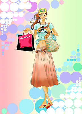 전신 PSD 모델 모자 우먼라이프 라이프스타일 여자 패션 포즈 티셔츠 가방 일러스트 페인터 한명 사람 20대 성인 쇼핑 치마 쇼핑백 롱스커트 여자만 여자한명만 성인여자만 청년만 청년여자만 성인한명만 청년여자한명만 성인여자한명만 성인만 국내일러스트 1 잡화 셔츠 페인팅 하의 청년 생활 파일형식