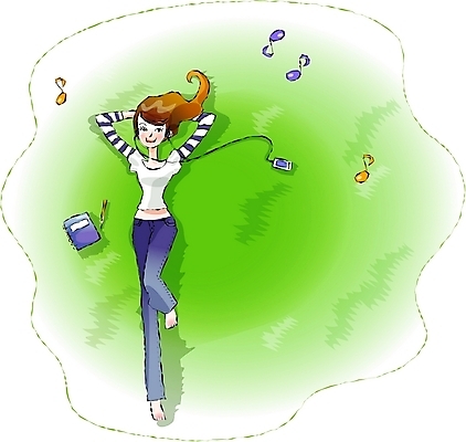 EPS 우먼라이프 라이프스타일 여자 여유 음악 일러스트 한명 사람 잔디 20대 성인 취미 야외 라이프 음악감상 여자만 여자한명만 성인여자만 청년만 청년여자만 성인한명만 청년여자한명만 성인여자한명만 성인만 국내일러스트 식물 1 감정 문화예술 청년 생활 감상 파일형식 벡터