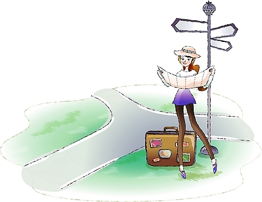 EPS 우먼라이프 라이프스타일 여자 도로 길 여행 일러스트 교통시설 휴가 한명 사람 20대 성인 취미 야외 라이프 여행가방 갈림길 여자만 여자한명만 성인여자만 청년만 청년여자만 성인한명만 청년여자한명만 성인여자한명만 성인만 국내일러스트 1 교통 가방 청년 생활 시설 파일형식 벡터