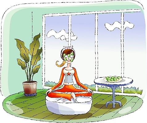 EPS 주간 우먼라이프 라이프스타일 여자 여유 일러스트 요가 휴식 오이 실내 한명 사람 20대 성인 취미 라이프 뷰티 마사지 명상 여자만 여자한명만 성인여자만 청년만 청년여자만 성인한명만 청년여자한명만 성인여자한명만 성인만 국내일러스트 자연요소 1 웰빙 감정 컨셉 채소 청년 내부 생활 파일형식 벡터