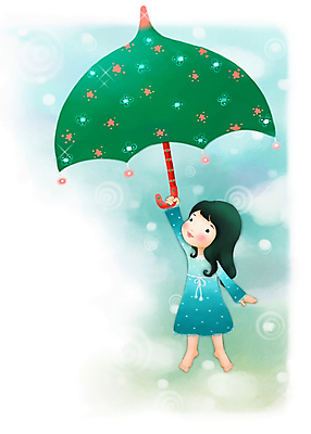 PSD 캐릭터 여자 감정 초등학생 어린이 일러스트 우산 상상 페인터 한명 사람 소녀 판타지 비행 순수 소서 여자만 여자한명만 어린이만 소녀만 소녀한명만 일러캐릭터 1 학생 컨셉 페인팅 여름 절기 파일형식