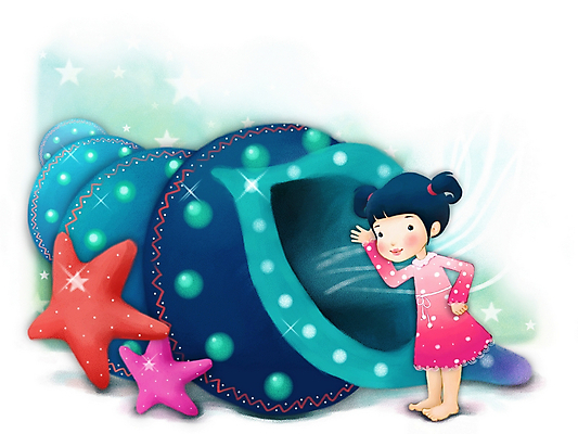 PSD 캐릭터 여자 감정 초등학생 어린이 일러스트 상상 페인터 불가사리 한명 사람 소녀 판타지 소리 소라 순수 여자만 여자한명만 어린이만 소녀만 소녀한명만 일러캐릭터 1 학생 컨셉 페인팅 어패류 극피동물 파일형식