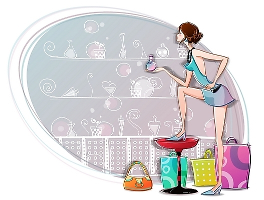 EPS 전신 모델 우먼라이프 라이프스타일 여자 패션 포즈 의자 가방 일러스트 목걸이 한명 서기 들기 사람 20대 성인 쇼핑 뷰티 쇼핑백 상점 핸드백 향수 여자만 여자한명만 성인여자만 청년만 청년여자만 성인한명만 청년여자한명만 성인여자한명만 성인만 국내일러스트 1 잡화 가구 장신구 모션 청년 생활 화장품 파일형식 벡터