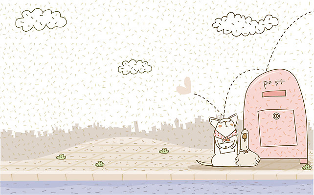 EPS 동물 구름 척추동물 육지동물 사계절 계절 백그라운드 일러스트 포유류 자연 하늘 사람없음 야외 우체통 가을 닭 개 편지 우편물 가을배경 소식_알림 국내일러스트 자연요소 컨셉 조류 생태계 파일형식 벡터 가을_계절